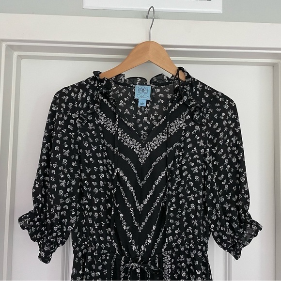 Cece Peasant Midi Dress Size S Bloomcore - Picture 4 of 10